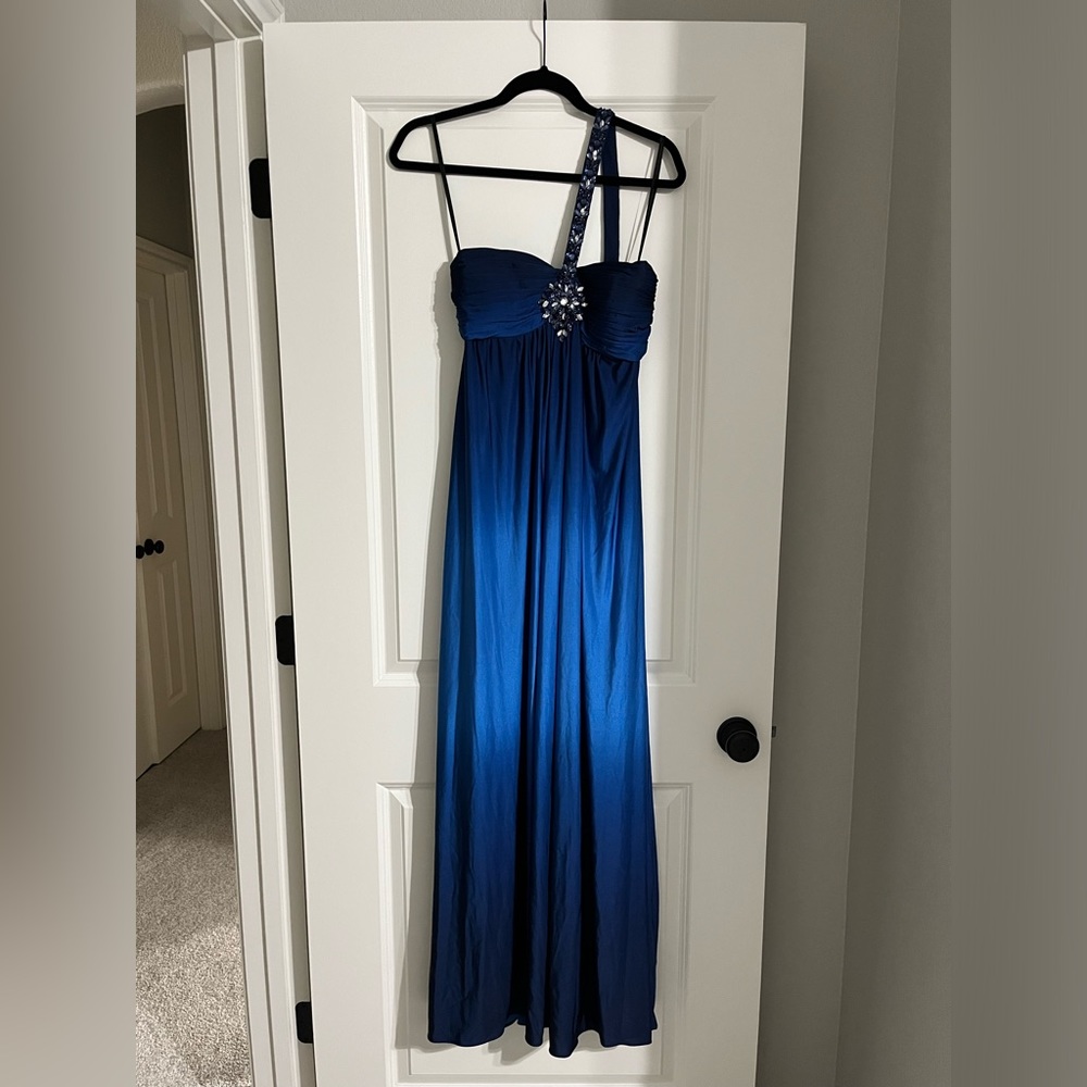 Women's Formal Dress & Hand Bag - Bellissima & Aldo - Multi-Colored Blue